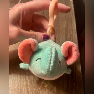3/$12 Plush elephant keychain